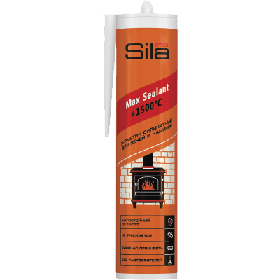 Герметик жаропрочный Sila Pro 1500+, 280мл